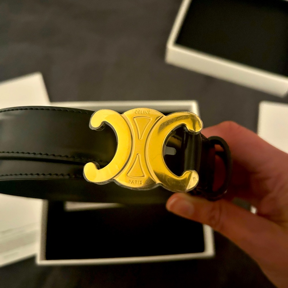 Brand New Celine Belt 85 Gold Buckle